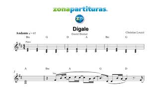 Partitura quotDígalequot David Bisbal [upl. by Myrtie]