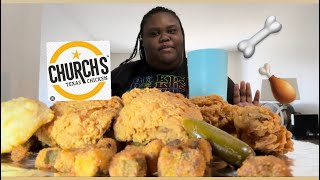 Churches chicken mukbang 🍗  story time [upl. by Tunnell]