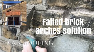 Dropped Or Cracked Brick Arches How To Repair MampK ROOFING [upl. by Sonja]