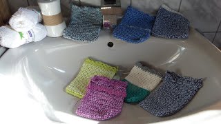 DIY 4x Waschhandschuhe  Waschlappen PeelingHäkeln LEICHT GEMACHT  Teil 2 [upl. by Nilak]