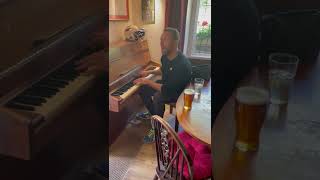 Chris Martin surprises a couple by performing a Coldplay classic in a pub  SWNS shorts 🎤🎹🍺 [upl. by Ynaffit689]