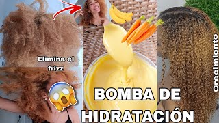 KERATINA CASERA DE ZANAHORIA PARA CABELLO SECO Y MALTRATADO 🥕💦Crecimiento y antifrizz Rachell [upl. by Atcele]