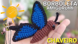 BORBOLETAS DE AMIGURUMI PASSO A PASSOAMIGURUMI DO ZERO BUTTERFLY CROCHET DIY [upl. by Berkow813]