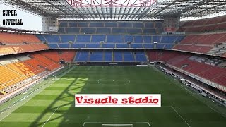 Visuale San Siro fila 11 posto 28 settore 159 primo anello arancio poltroncina centrale Meazza [upl. by Ellimac]