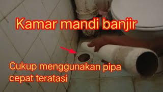 cara mengatasi saluran air mampet dan tersumbat How to handle a clogged drain [upl. by Llerahc]