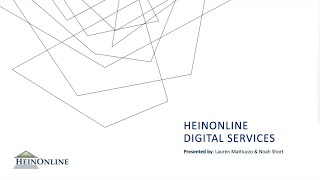 All About HeinOnlines Digital Services [upl. by Will874]