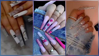 Trendy Nail Compilation  Acrylic nail designs 2022 [upl. by Parrnell]