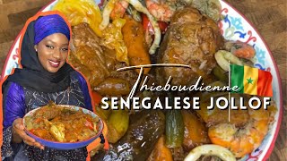 Senegalese 🇸🇳 Jollof Rice Thieboudienne the ultimate jollof rice [upl. by Kobe]