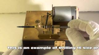 Watchmakers Pivot Drilling Lathe [upl. by Oiralih]