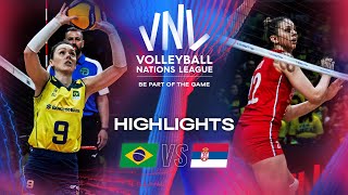 🇧🇷 BRA vs 🇷🇸 SRB  Highlights  Week 1  Womens VNL 2024 [upl. by Karol]