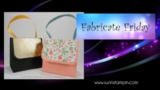 Paper Purse Box featuring StampinUp Products [upl. by Anaihr]