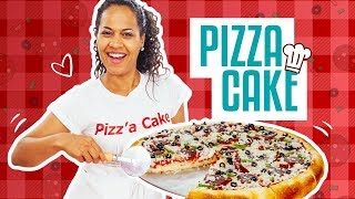 How To Make A PIZZA CAKE  Candy Toppings amp Br˚lÈed Crust  Yolanda Gampp  How To Cake It [upl. by Airamalegna]