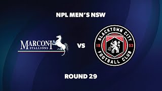 NPL Men’s NSW Round 29 Marconi Stallions FC v Blacktown City FC [upl. by Dylana]