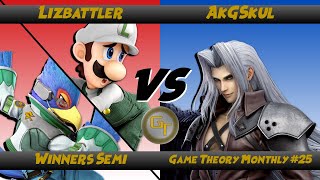 Game Theory 25 Winners Semi  Lizbattler Luigi Falco Vs AkGSkul Sephiroth [upl. by Einhpad]