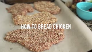 How to flatten and bread chicken  by cooksmarts [upl. by Meadow]