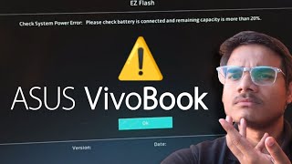 ⚠️Please check battery is connected and remaining capacity is more than 20 asus error aktsr yt [upl. by Terpstra]