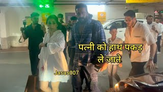 SANJAY DUTT WITH WIFE MANYATA DUTT RETURNS MUMBAI SPOTTED AT AIRPORT 17112023 [upl. by Weidar936]