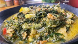 Une autre manière de cuisinerles EPINARDSlegume vert au poisson fumé et courgetterecette facile [upl. by Monteria]