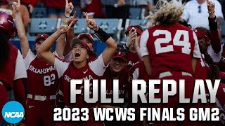 Oklahoma vs Florida State 2023 Womens College World Series Finals Game 2  FULL REPLAY [upl. by Zandt165]