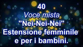 40  VOCE MISTA  quotNeiNeiNeiquot  Estensione femminile e per i bambini  CANTO PER TUTTI [upl. by Doowyah]