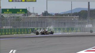 F1 2015 Russian GP Romain Grosjean Crash [upl. by Landel263]