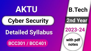 Cyber Security Detailed Syllabus for BTech 2nd Year Aktu [upl. by Elleved8]