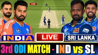 🔴 Live IND Vs SL 3rd ODI  Live Scores amp Commentary  India Vs Sri Lanka  1st Innings [upl. by Debee295]