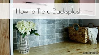 How to Tile BacksplashFor Beginners [upl. by Lyrak]