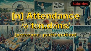 n Attendance meaning presence participation with 5 examples [upl. by Nils]