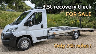 35t recovery truck for sale very low mileage Fiat Ducato Oxfordshire UK [upl. by Alrzc687]