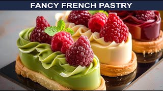 French Dessert Extravaganza Patisserie France Chocolate Raspberry Fancy Extravagant Cake Pastry Idea [upl. by Shawn]