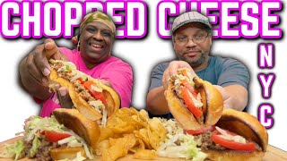 NYC Style Chopped Cheese Subs Mukbang [upl. by Ateiluj]