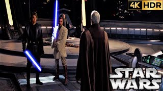 Anakin and ObiWan vs Count Dooku  Star Wars Revenge of the Sith [upl. by Tandie]