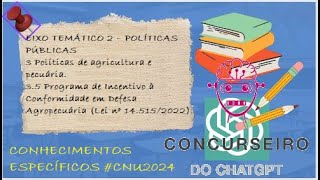 EIXO 2  3 Políticas Agropecuária 35 Programa de Incentivo à Conformidade em Defesa Agropecuária [upl. by Neale726]