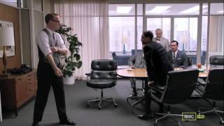 Mad Men Season 5 Episode 5 Lane Pryce Fights Peter Campbell [upl. by Aneerol]