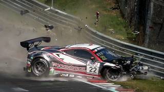 NÜRBURGRING MEGA CRASH COMPILATION  Nordschleife MEGA Crash amp Fail Compilation Racing  NLS  24h [upl. by Horwath]