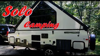 Rockwood AFrame Camper Popup A122SESP setting up Aliner Foldable trailer [upl. by Glynas]