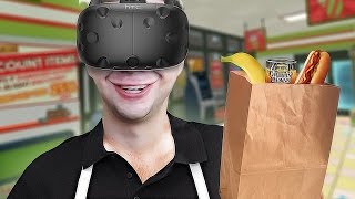 O MELHOR VENDEDOR DO MUNDO  JOB SIMULATOR HTC VIVE [upl. by Lambrecht]