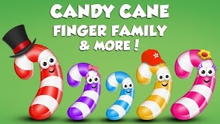 Candy Cane Finger Family Collection  Top 10 Finger Family Collection  Finger Family Songs [upl. by Earal]