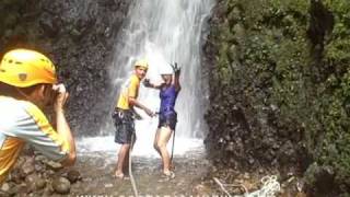 Costa Rica Rappelling down Waterfalls [upl. by Ayirp]