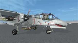 OV10 Bronco at Nellis AFB KLSV Las Vegas  FSX Steam Edition HD [upl. by Mcquillin]