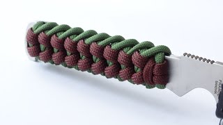 How to Make a Paracord quotKnifequot Handle WrapSimple Wrapped Wide West Country Whipping KnotDIY CBYS [upl. by Nastassia]