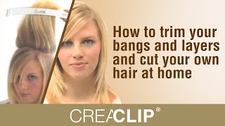 How to trim your bangs and layers and cut your own hair at homeCreaClip Commercial [upl. by Mac983]