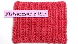 Fancy Stitch Combos  Fishermans Rib [upl. by Aklog]