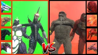 KAIJU TOURNAMENT BATTLE 2VS2 Team Super Godzilla Gigan VS Team Kong 2024 Skar King in ARBS [upl. by Marcia]