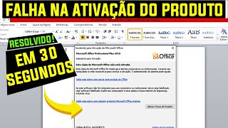 Falha na Ativação do Produto Microsoft Office Word Excel Powerpoint  Sem Programa [upl. by Friday289]