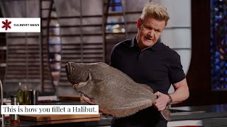 How to fillet a Halibut  Gordon Ramsay  Culinary News  Master Chef  Halibut Fillet [upl. by Troy54]