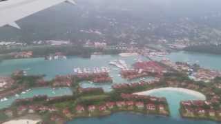 Landing Seychelles  Mahe International Airport [upl. by Enamart]