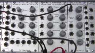 Doepfer A116 VC Waveform processorAudioOscilloscope Views Pt1 [upl. by Assetal834]