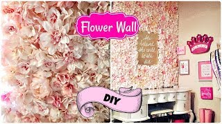 🌸 How to make a Flower Wall on a budget 🌺 2018 Flower Tile DIY [upl. by Colene622]